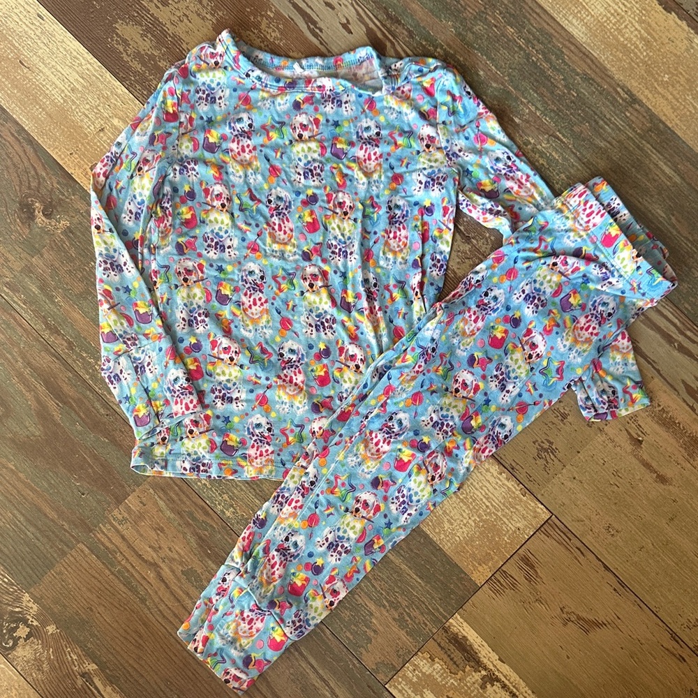 Posh Peanut Lisa Frank Spotty & Dotty bamboo pajama set 3T/4T